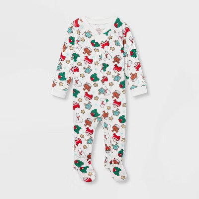 Baby Holiday Treats Print Holiday Matching Family Pajama Union Suit - Wondershop™ White | Target