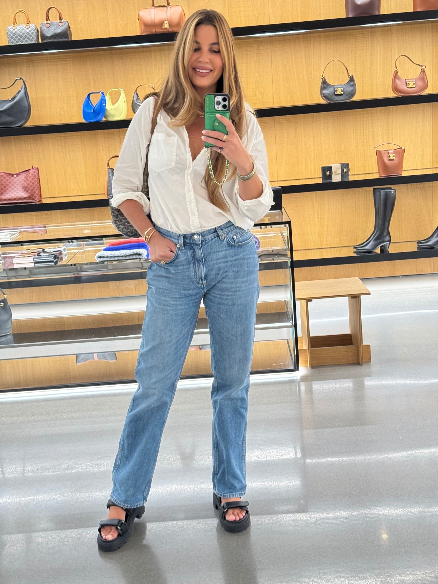 When in doubt, always go for a white button down and jeans in a classic cut. Hair sea glass and t3  hot rollers. Lip is Armani 503  

#LTKmomlife #LTKdayinmylife #LTKBeauty