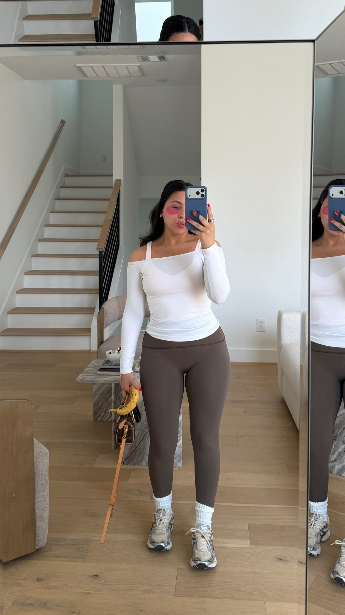Tank: small
Off the shoulder top: small
Leggings: small
Sneakers: 6.5 women 
White socks 
Nano speedy bag

#LTKgrwm #LTKootd #LTKActive