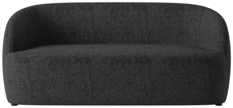 Gwyneth 68" Black Boucle Loveseat by goop + Reviews | CB2 | CB2