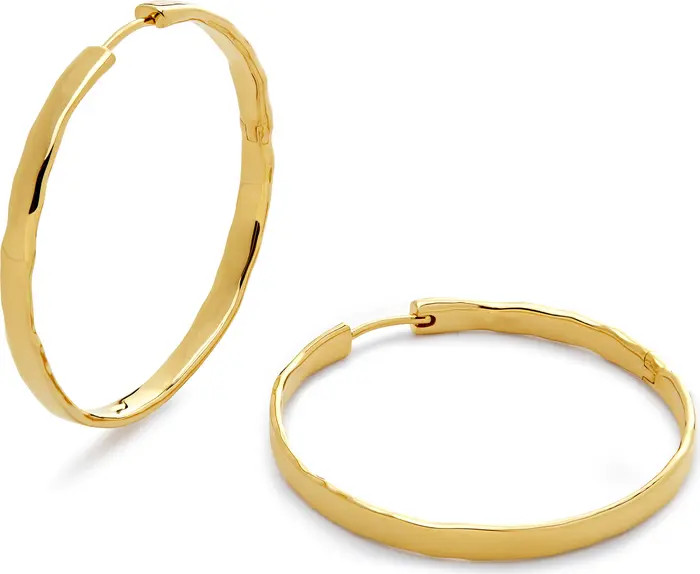 Monica Vinader Large Siren Muse Wave Hoop Earrings | Nordstrom | Nordstrom