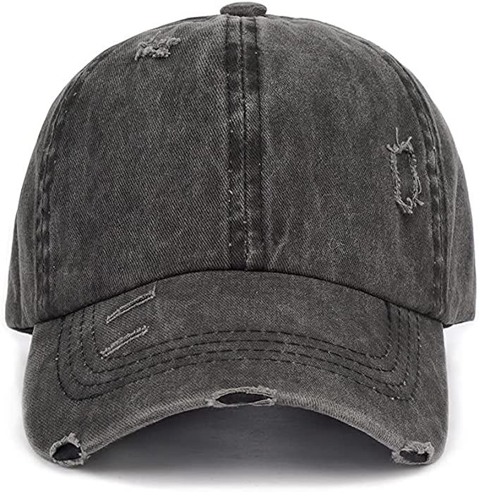 Ponytail Hat Criss Cross Baseball Cap High Messy Bun Hat Ponycap Outdoor Trucker Dad hat | Amazon (US)
