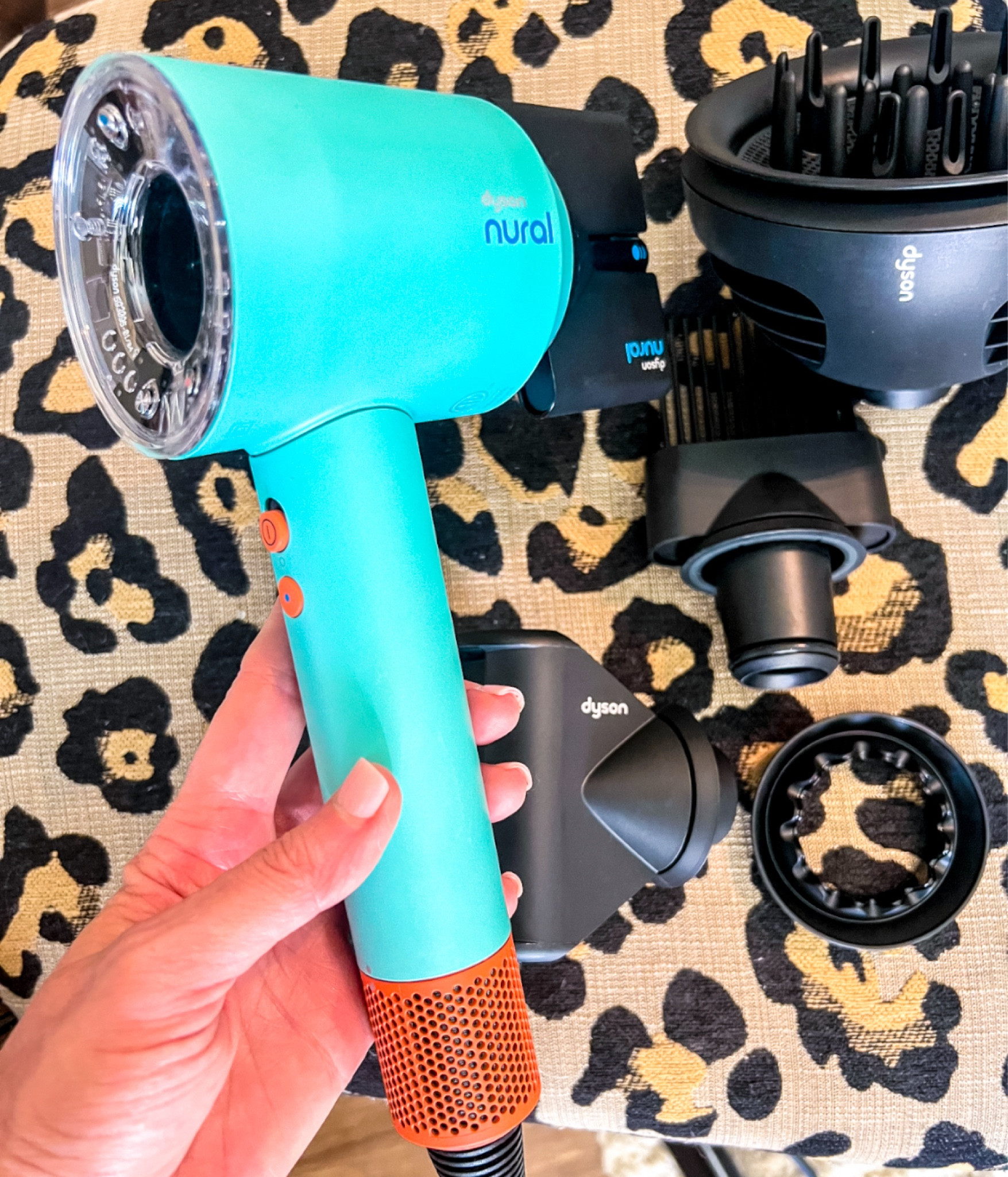 New Dyson technology that constantly adjusts the heat flow so you don’t burn your scalp and those fresh new hairs!  And it remembers what heat setting you use for each attachment.  Obsessed with the new turquoise color!  On easy pay, free shipping and available for 12-month financing with a QCard, which will make your payments around $40/month.  New customer code HELLO30 for $30 off.  @qvc #loveqvc #ad

#LTKBeauty #LTKOver40