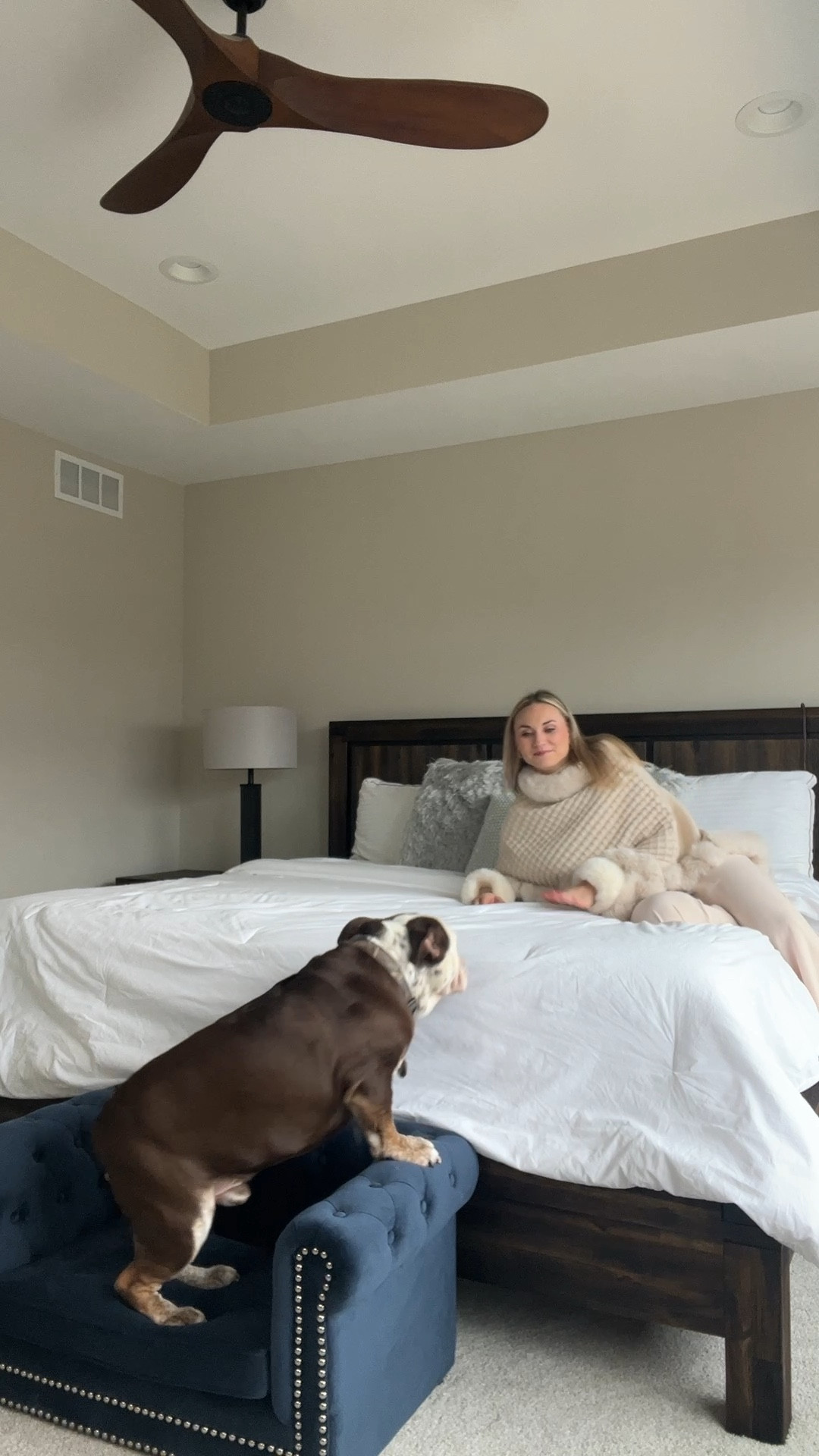 First off, let’s talk about how sweet this baby is but more importantly, look at how he uses his doggy couch as stairs to the bed! 

I am going to be making him a beautiful set of doggy stairs this summer when the weather is nice but in the meantime he needed something to help him on and off the bed without the risk of hurting himself. This is our temporary solution and he loves it! 

#DoggyStairs #DoggyCouch #DogCouch #CuteDogBed #DogBed #AestheticDogBed #BeautifulDogBed #DogCouches #AestheticDogCouch #VelvetDogCouch 

#LTKfindsunder100 #LTKhome #LTKVideo