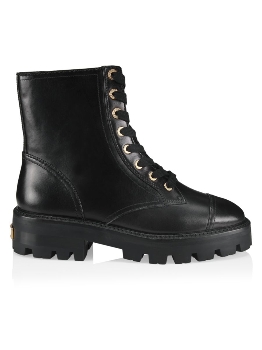 Merritt Leather Lug-Sole Combat Boots | Saks Fifth Avenue