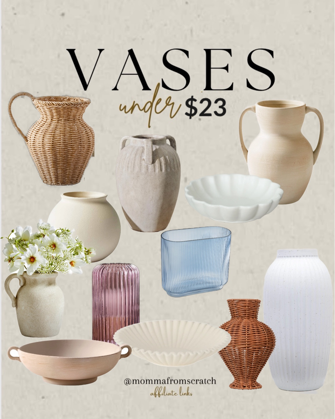 Decor vases under $25 wicker vase, ceramic, glass vases at Walmart and decorative bowls

#LTKHome #LTKStyleTip #LTKFindsUnder50
