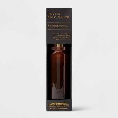100ml Rustic Palo Santo Label Fiber Oil Reed Diffuser  Black  - Threshold™: Vetiver & Incense Aroma, No Battery Required | Target