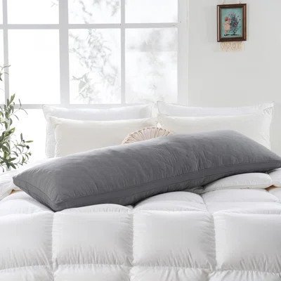 Memory Foam Body Pillow - Large Full Body Pillows For Adults - Soft Long Bed Pillows For Side Sleepers - 20X54 Inch (Grey) | Wayfair North America
