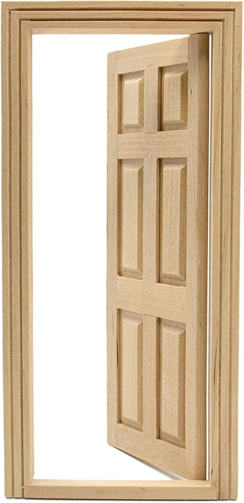 AUEAR, 1:12 Dollhouse Miniature Furniture Unpaint Wooden Doors for DIY Scene Doll Home Furniture ... | Amazon (US)