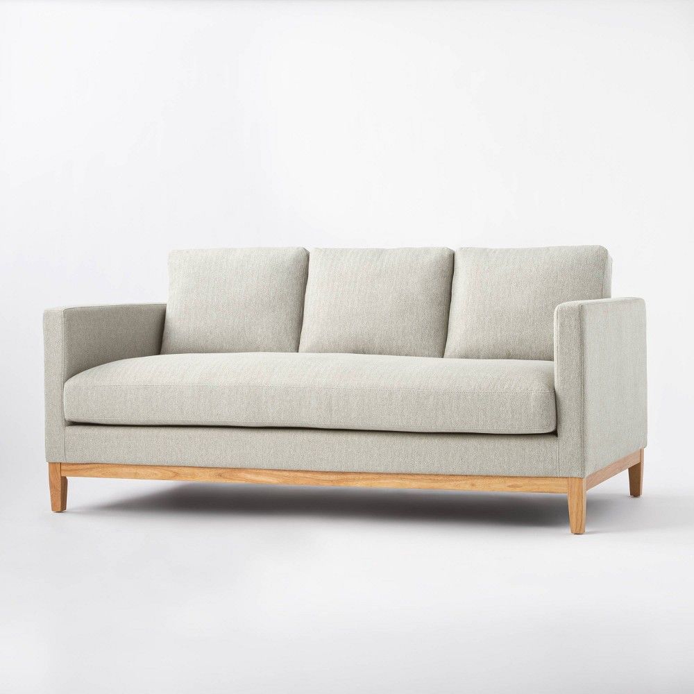 Woodland Hills Wood Base Sofa Light Gray - Threshold designed with Studio McGee | Target