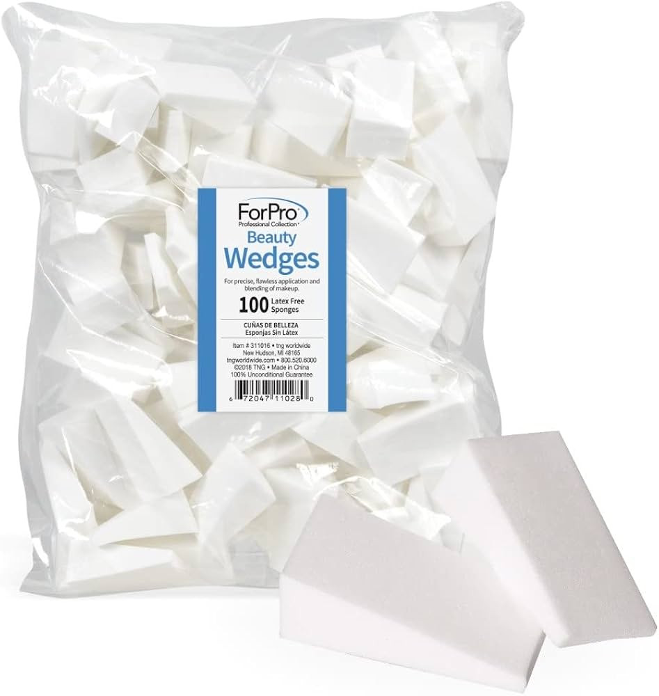 ForPro Beauty Wedges, Latex Free Foam Sponges, Makeup Blenders for Powder and Liquid Makeup, 100-... | Amazon (US)