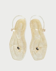 Dana Champagne Strappy Jelly Sandal | Loeffler Randall