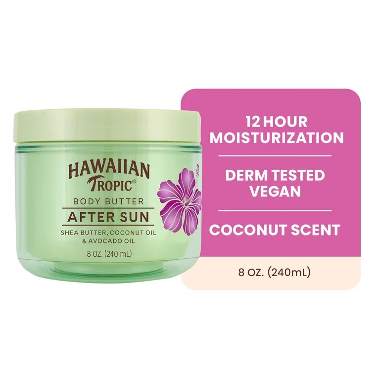 Hawaiian Tropic After Sun Body Butter with Coconut Oil, 12 Hour Moisturization, 8 oz | Walmart (US)