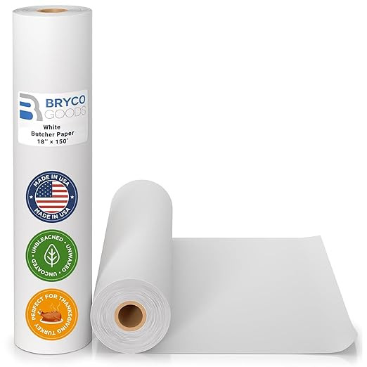 White Kraft Butcher Paper - 18'' x 150' - Versatile & Durable Butcher Paper Roll for Packaging, G... | Amazon (US)