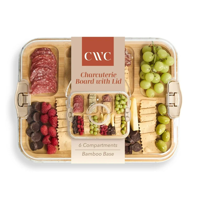 Cook With Color Rectangular Bamboo Cutting Board with Locking Lid, Dual-Function Charcuterie & Se... | Walmart (US)