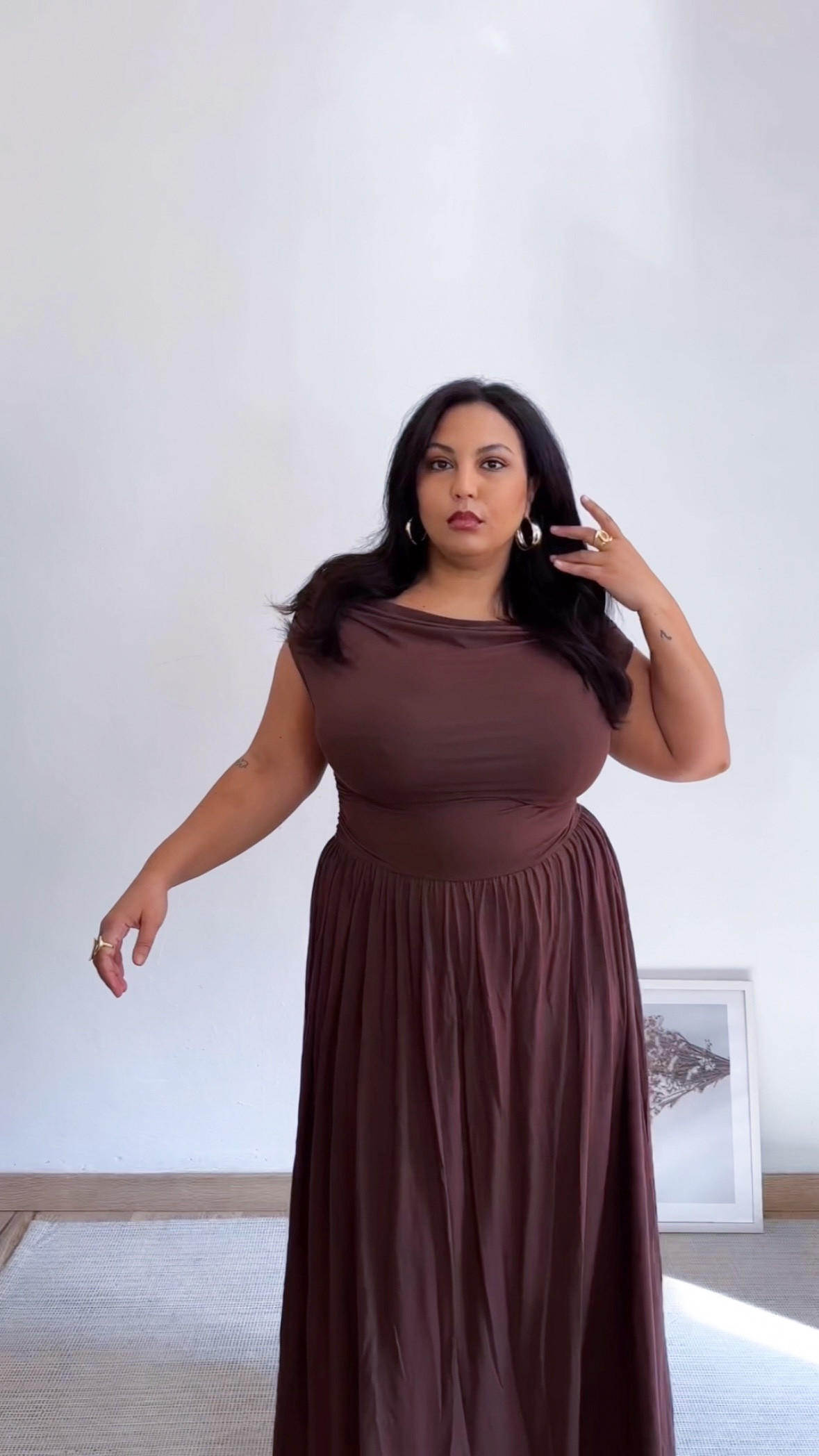 Elevated casual dress for spring 🤎

#curvydress #elevatedcasual #chic #midsizedress #springfashion 

#LTKmidsize #LTKspring #LTKcurves