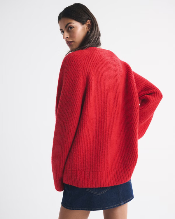 Dad Lace-Up Crew Sweater | Abercrombie & Fitch (US)