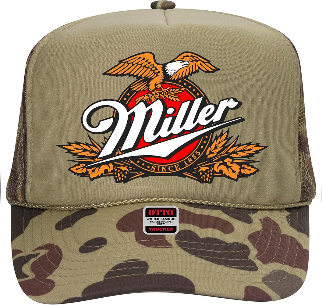 Miller Original Beer Trucker Hat - Trendy Vintage Graphic Snapback Cap for Men and Women | Amazon (US)