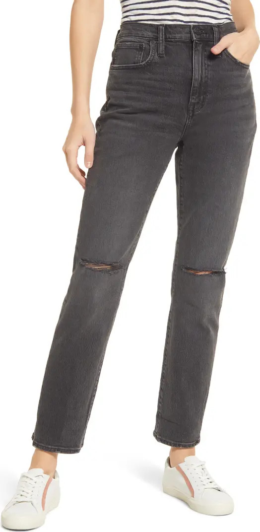 The High Waist Ripped Slim Boy Jeans | Nordstrom