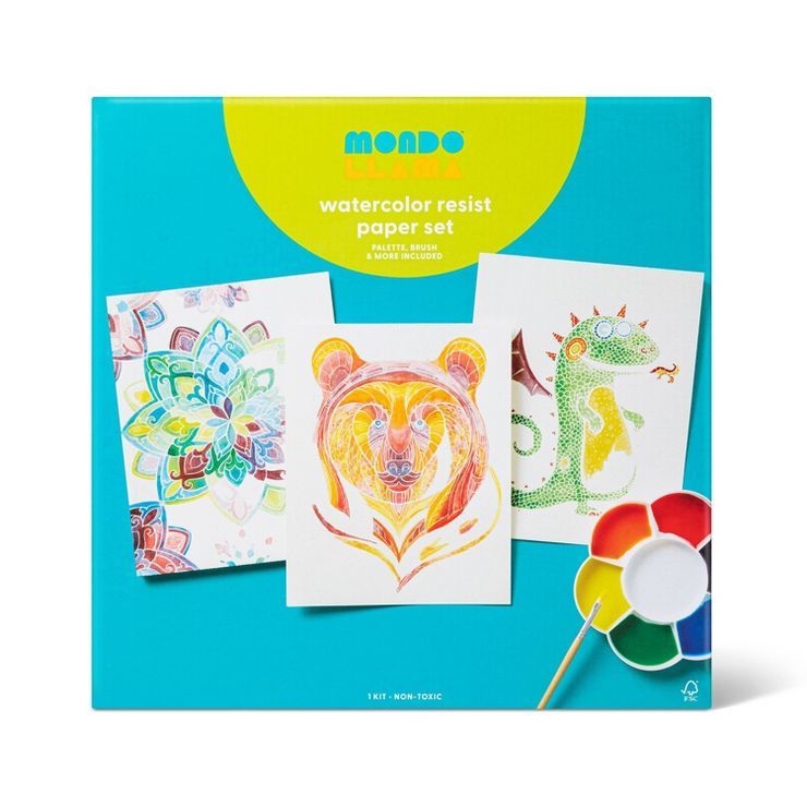 Kids' Watercolor Resist Painting Kit - Mondo Llama™ | Target