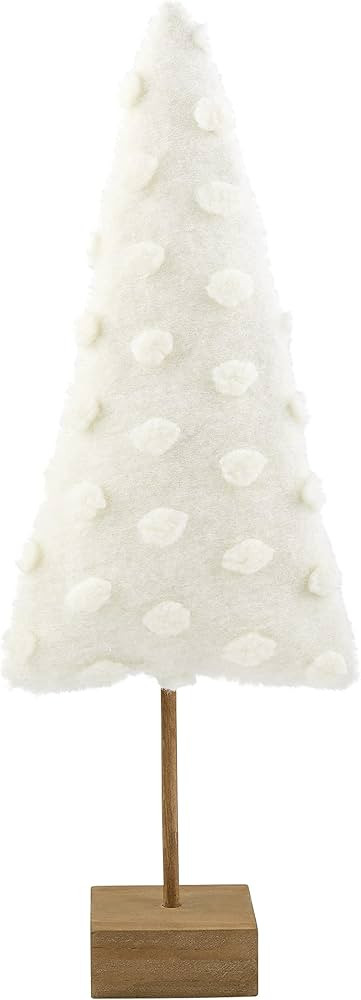 Mud Pie White Dot Christmas Tree Table Sitter, Large, 18" x 5" | Amazon (US)