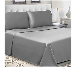 Superior Solid Cotton Percale Deep Pocket Sheet Set Full | QVC