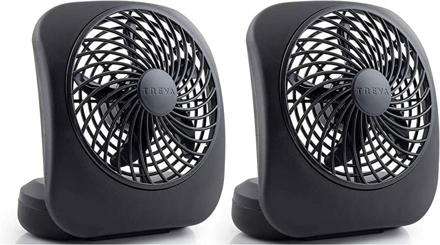 O2COOL Treva 5 Inch Battery Powered Fan Portable Desk Fan 2 Cooling Speeds with Compact Folding &... | Amazon (US)