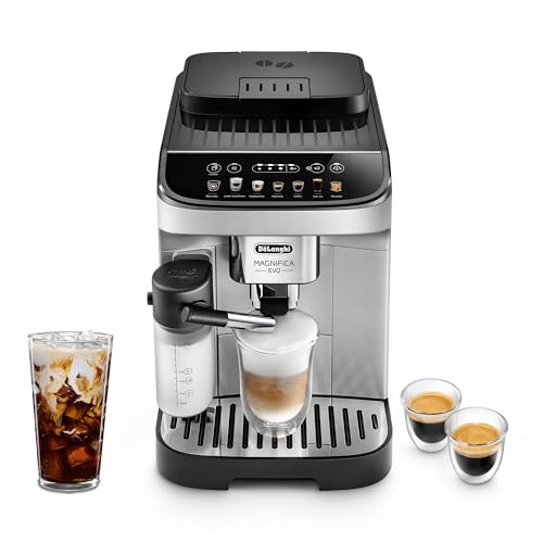 De'Longhi Magnifica Evo Automatic Espresso & Coffee Machine with Auto Milk Frother, Built-in Grinder & Auto-Clean Function - For Latte, Cappuccino, Americano, Iced Coffee, ECAM29084SB , Silver | Amazon (US)