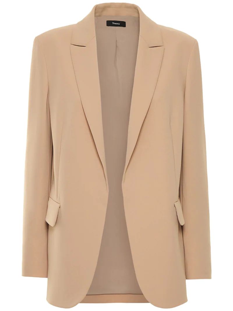 Theory - Relaxed single breasted blazer - Ivory | Luisaviaroma | Luisaviaroma