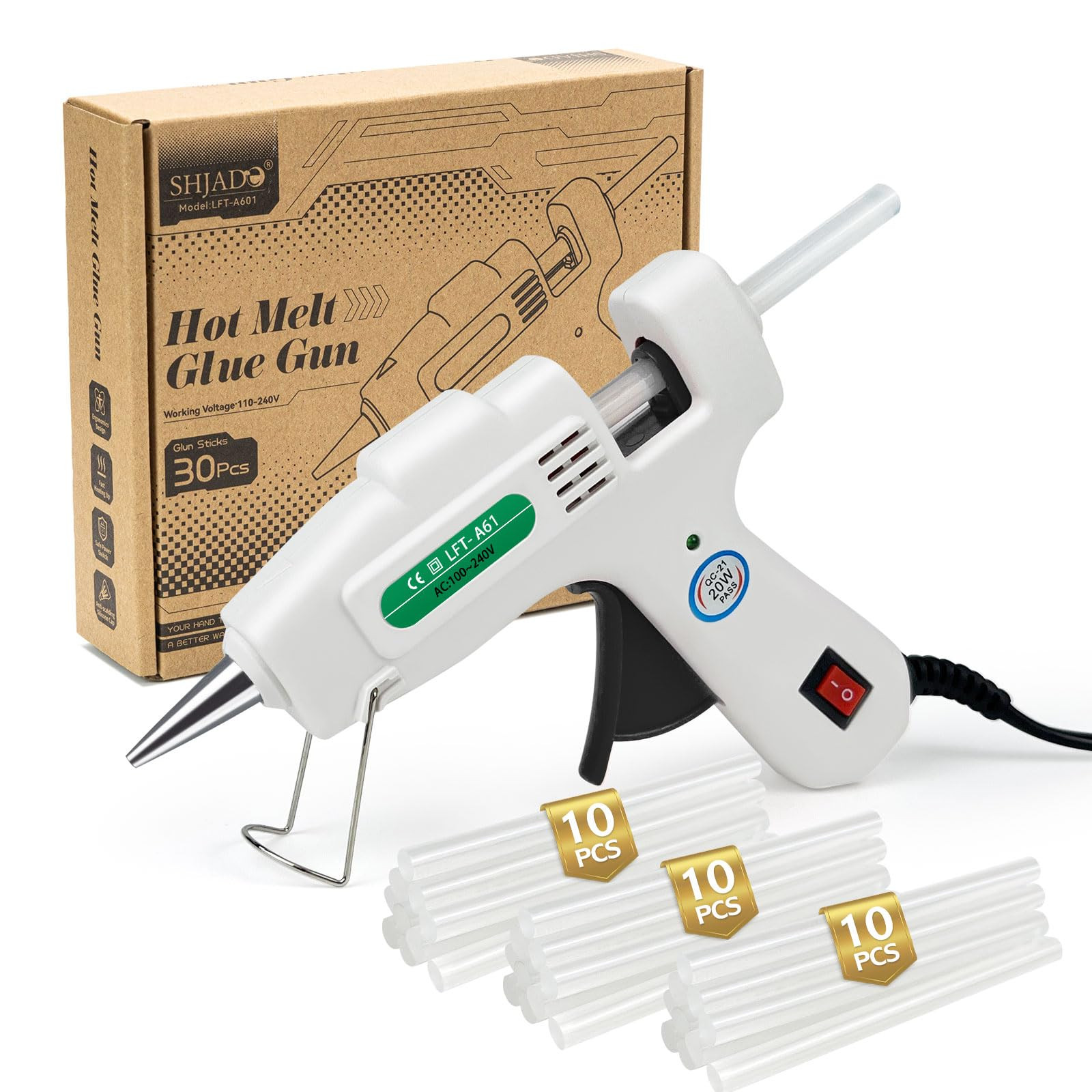 Mini Hot Glue Gun Kit with 30 Glue Sticks - Fast Preheating Hot Melt Gun, High Temp for School Cr... | Amazon (US)