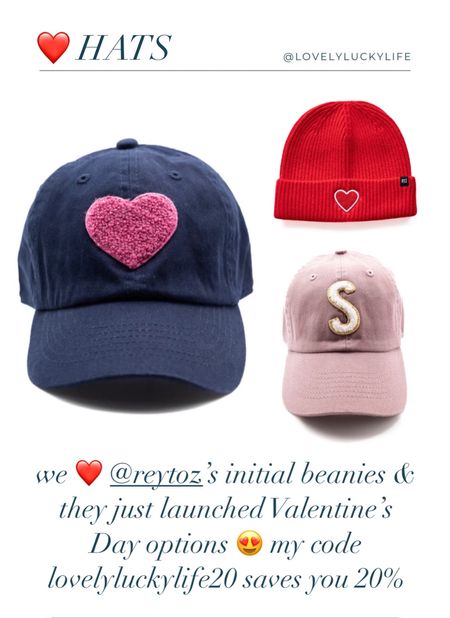use code lovelyluckylife20 for 20% off Rey to Z heart hats for adults & kids 

#LTKFind #LTKfamily #LTKkids