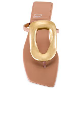 Jeffrey Campbell Linques-2 Sandal in Natural Gold from Revolve.com | Revolve Clothing (Global)