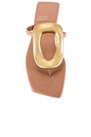Jeffrey Campbell Linques-2 Sandal in Natural Gold from Revolve.com | Revolve Clothing (Global)