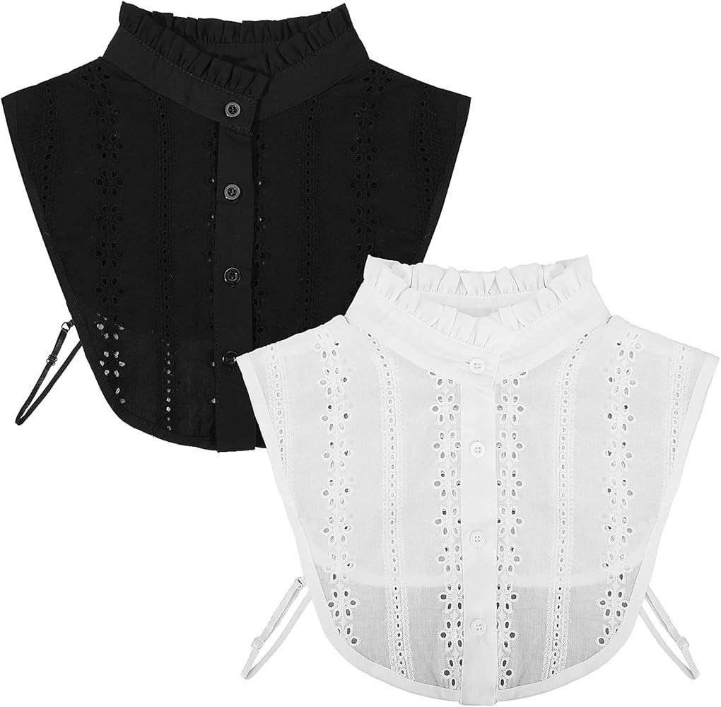 TAGVO 2 Stücke Frauen Kragen Krageneinsatz Damen, Fake Collar Detachable Collar Abnehmbare Hälf... | Amazon (DE)