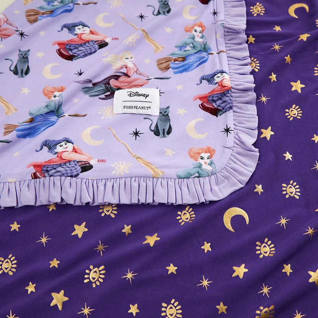 Hocus Pocus Purple Reversible Disney Amok Amok Amok & Hocus Pocus Magic Ruffled Luxette Patoo® B... | Posh Peanut