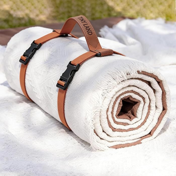 Tiny Land Picnic Blankets, 2 in1 Double Layer Waterproof Mat + Blanket, Foldable Beach Mat,Outdoo... | Amazon (US)