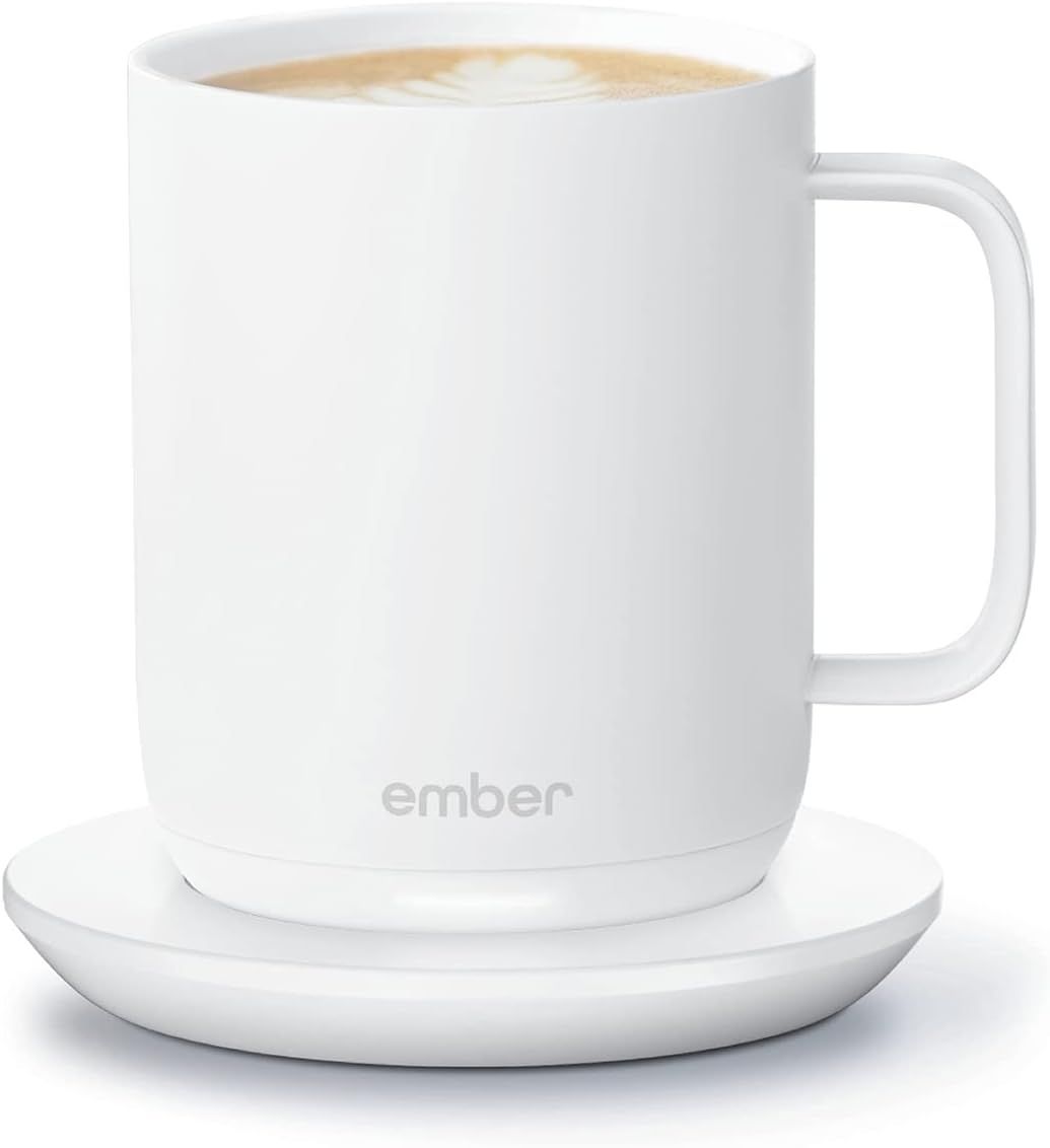 Ember Temperature Control Smart Mug 2, 10 oz, White, 1.5-hr Battery Life - App Controlled Heated ... | Amazon (US)