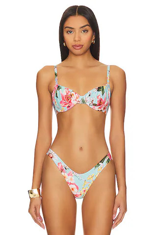 Agua Bendita x REVOLVE Karin Underwire Top in Aqua Floral from Revolve.com | Revolve Clothing (Global)