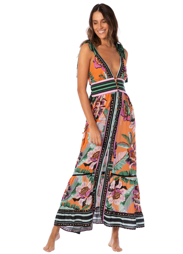 Maaji Apricot Blooms Lylou Long Dress | Maaji