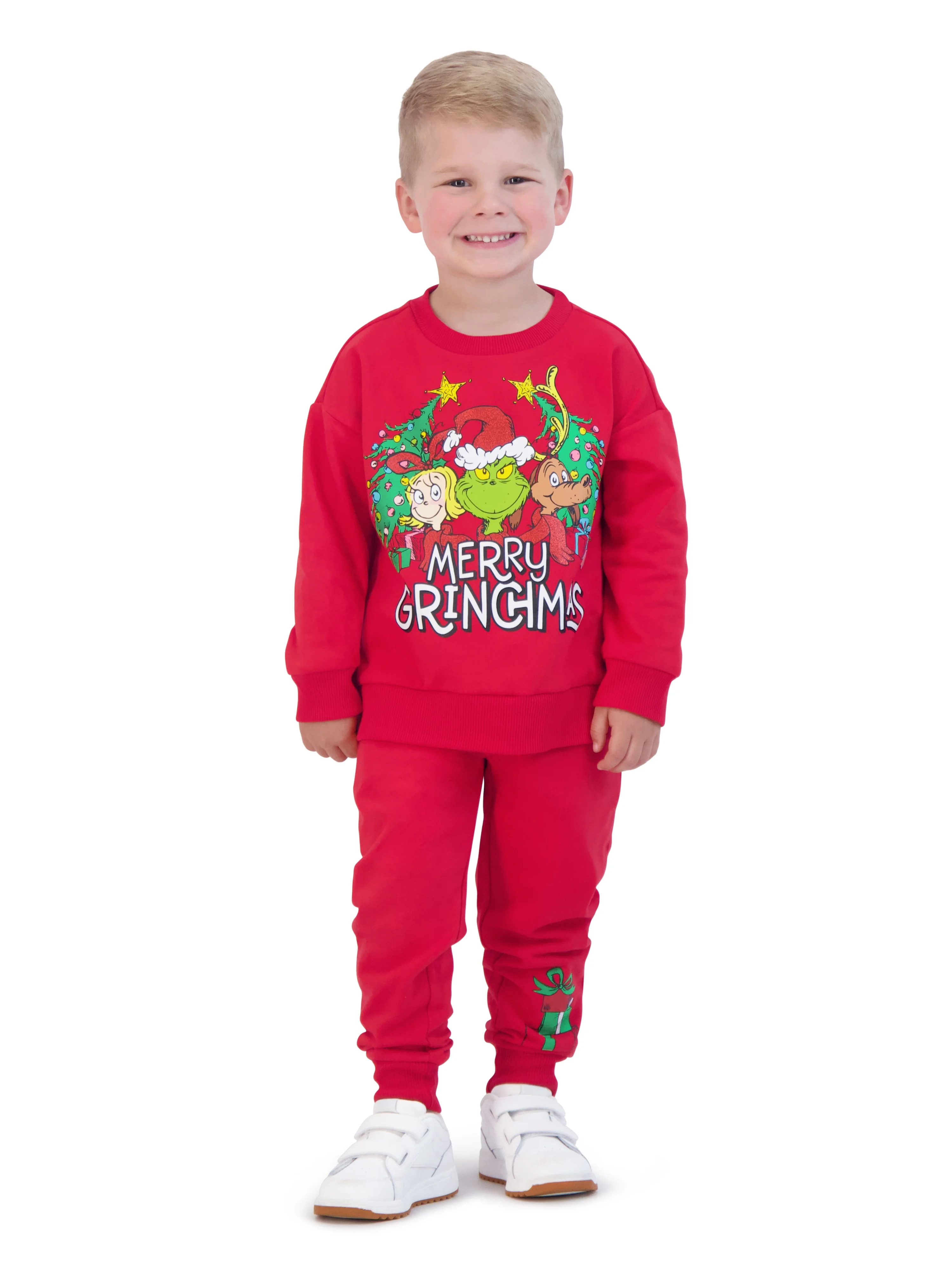 Dr. Seuss The Grinch Toddler Printed Sweatshirt and Jogger Set, Sizes 2T-5T | Walmart (US)