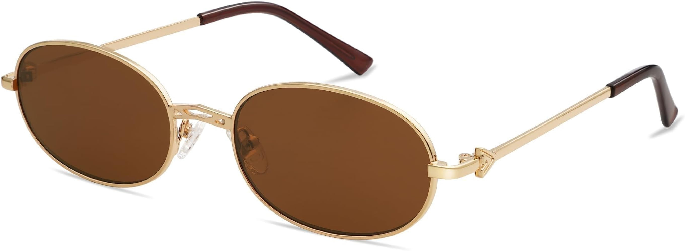 Retro Oval Sunglasses for Women Men Trendy Designer 90s Vintage Y2k Sunnies AP3662 | Amazon (US)