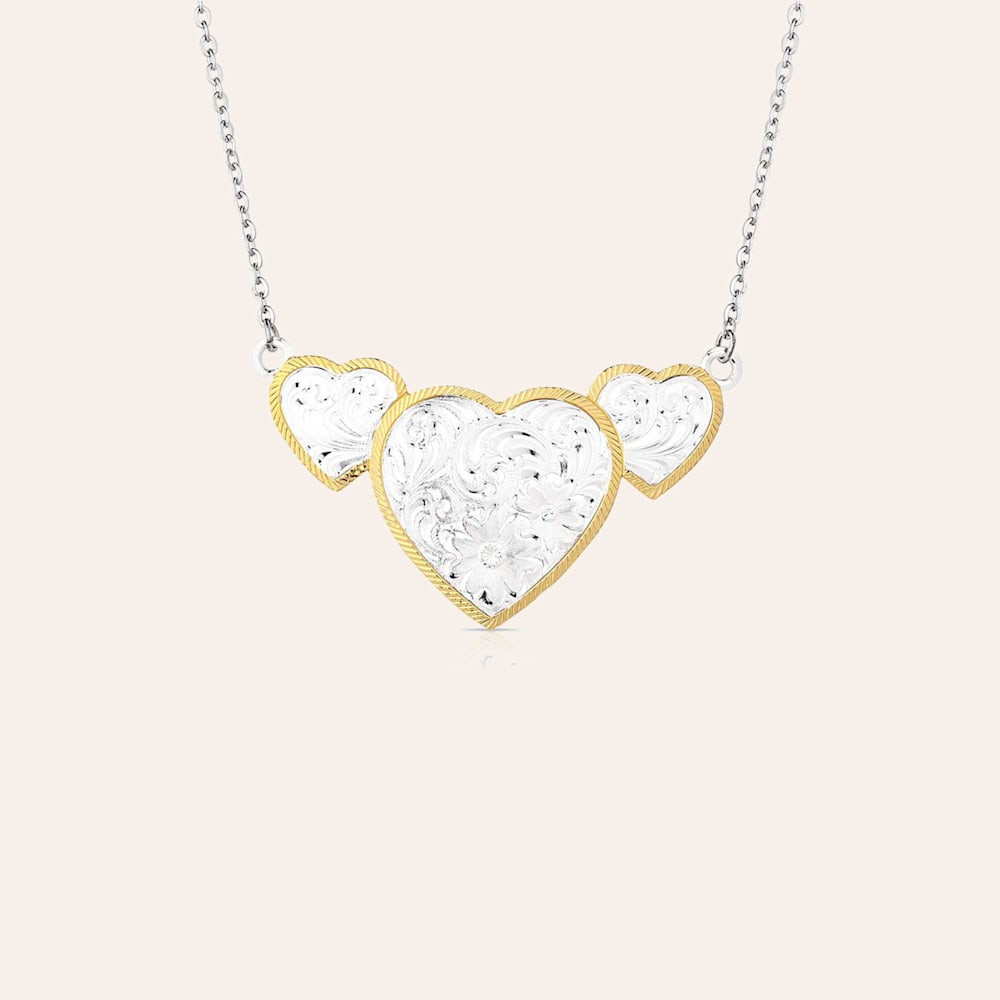 Montana Silversmiths Pure Heart Triple Heart Pendant Necklace | Cavender's