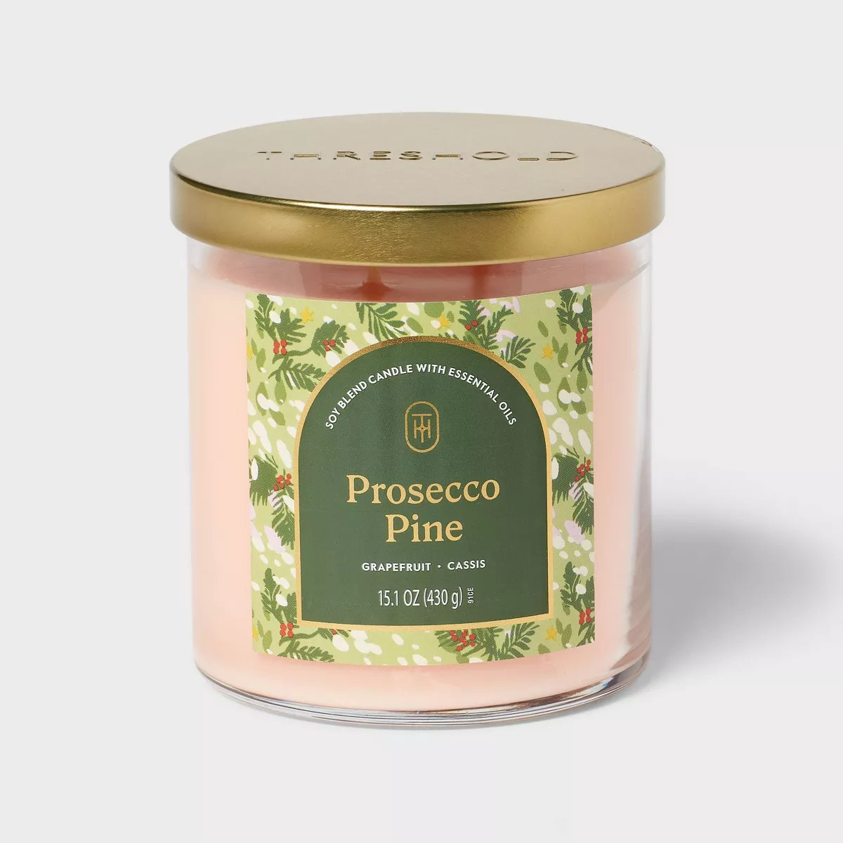2-Wick Lidded Glass Prosecco Pine Jar Candle 15.1oz - Threshold™ | Target