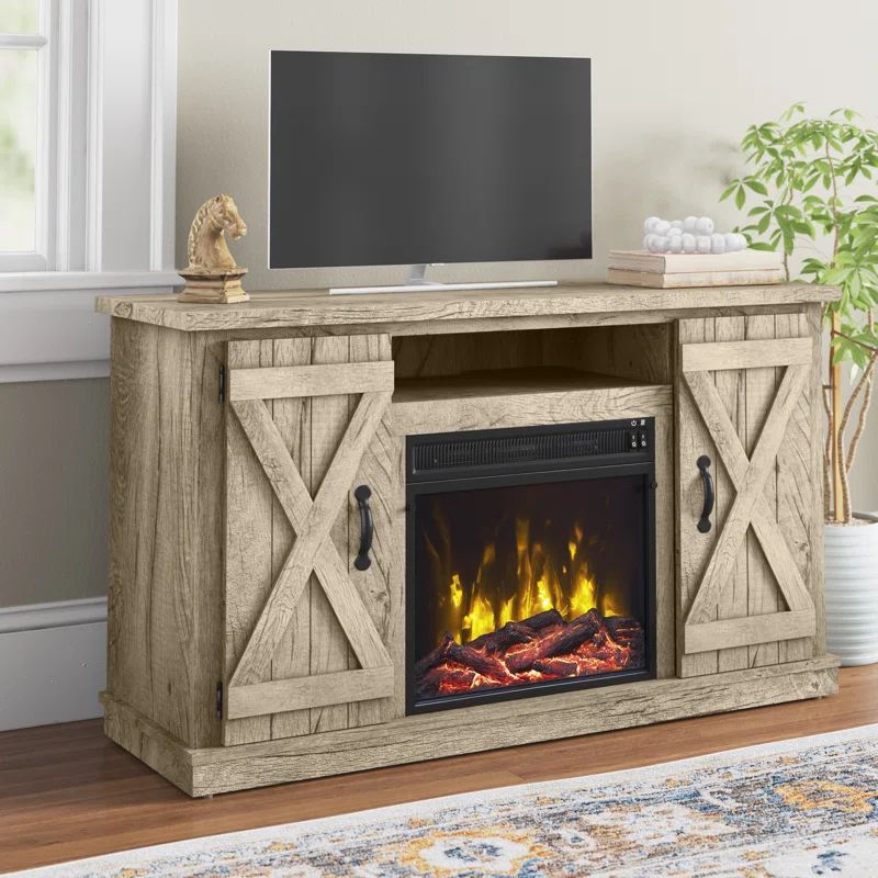 Lorraine TV Stand with Electric Fireplace Included | Wayfair North America