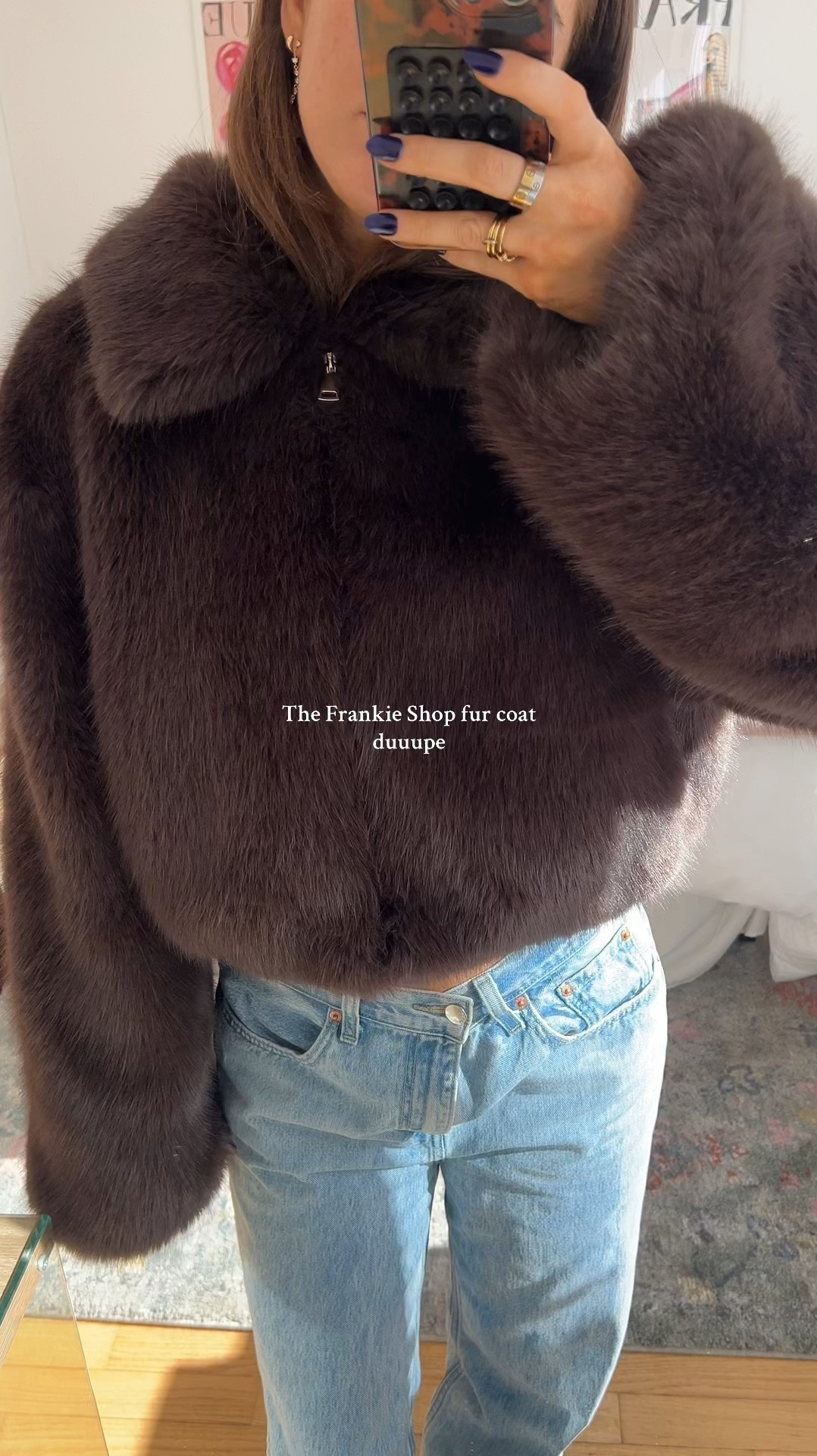 Frankie shop fur coat dupe under $50 !! 