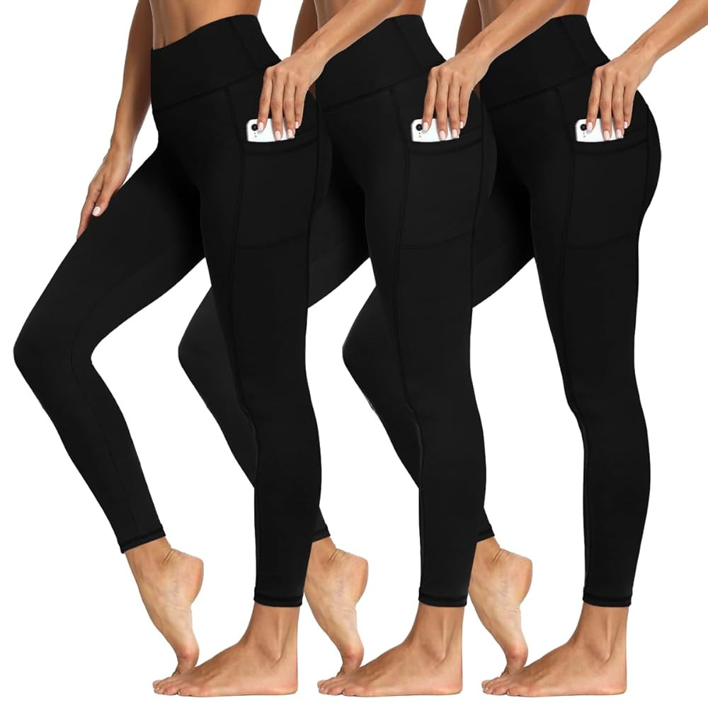 High Waisted Leggings for Women - Soft Athletic Tummy Control Yoga Pants for Cycling Dance Tights | Amazon (US)