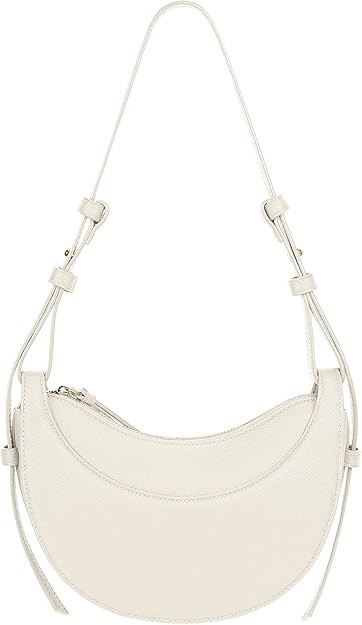 Faux Leather Saddle Bag for Women Shoulder Bag Crescent Purse Trendy Crossbody Purse Hobo Handbag | Amazon (US)