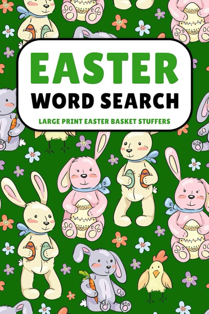 Easter Basket Stuffers: Easter Word Search Large Print: Fun Easter Activity Book for Kids Teens a... | Amazon (US)