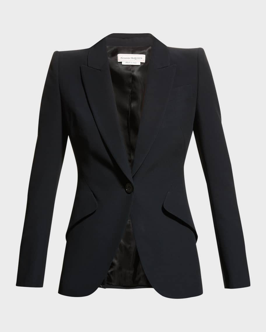 McQueen Classic Single-Breasted Suiting Blazer | Neiman Marcus