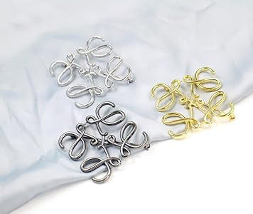 Women Metal Hollow Brooch Gold Plated Simple Sweater Shawl Pins Scarf Hat Lapel | Amazon (US)